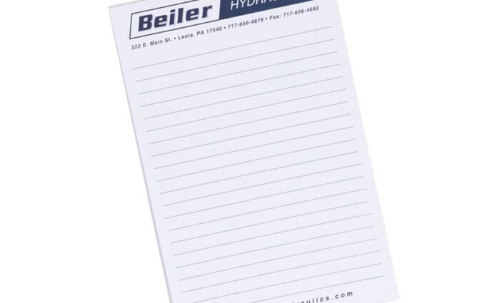 branded notepad sample