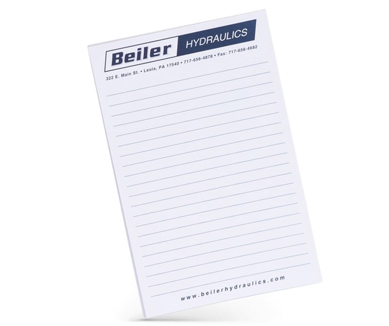 branded notepad sample